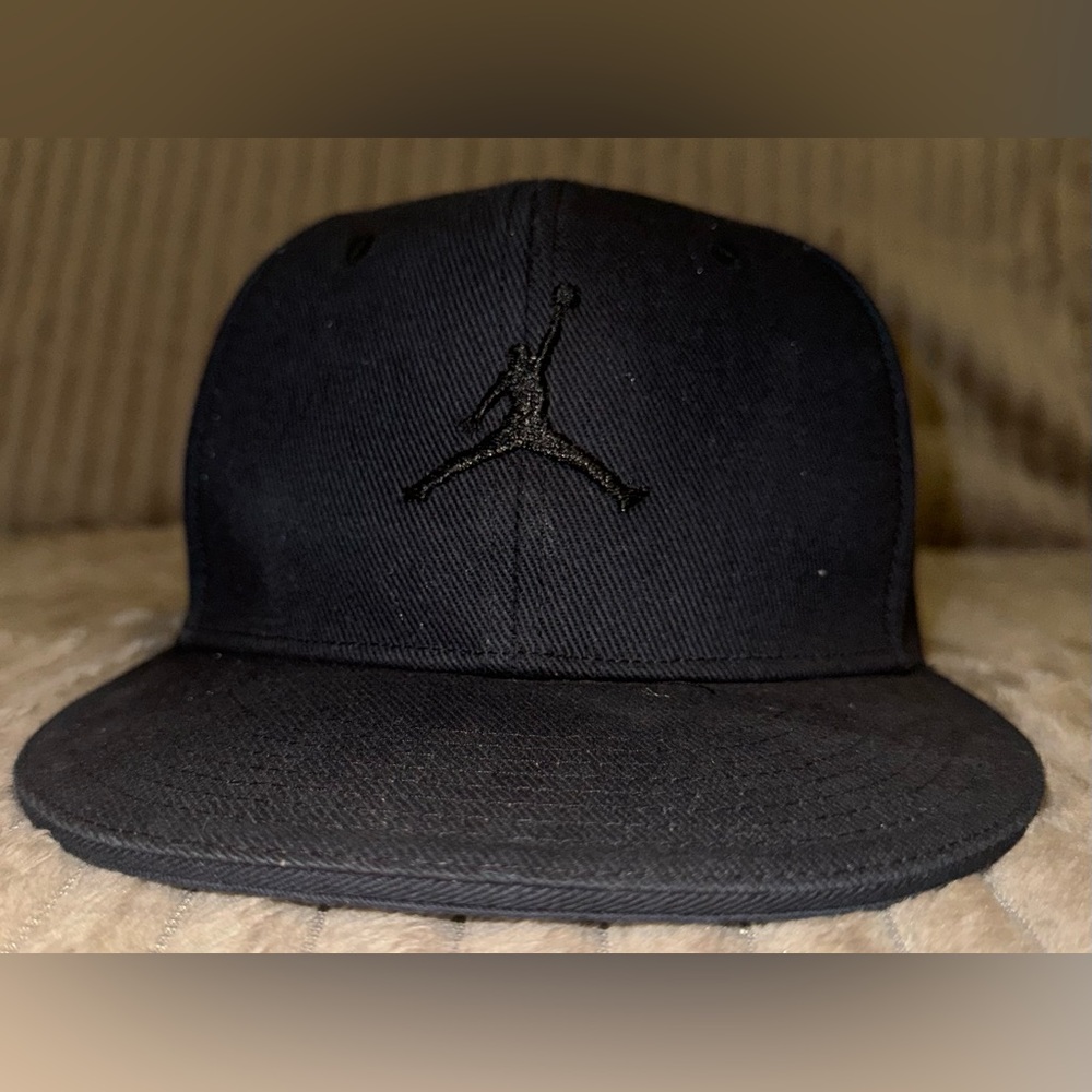 Black Jordan Flat-Top Cap